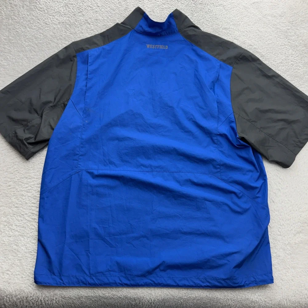 Nike Storm-Fit Mens XL Short Sleeve Quarter Zip Windbreaker Blue Grey‎ Westfield